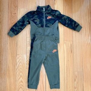 Nike Kids' Olive Camo Jogger Set